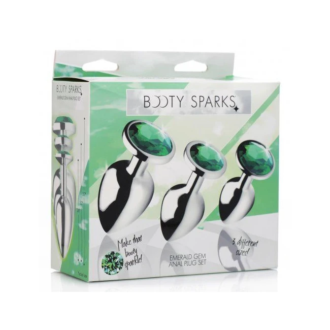 Booty Sparks Emerald Gem Anal Plug Set - Additional Features & Usage Tips