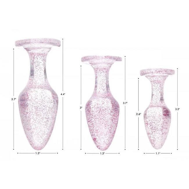 Booty Sparks Glitter Gem Anal Plug Set Pink - Material & Safety