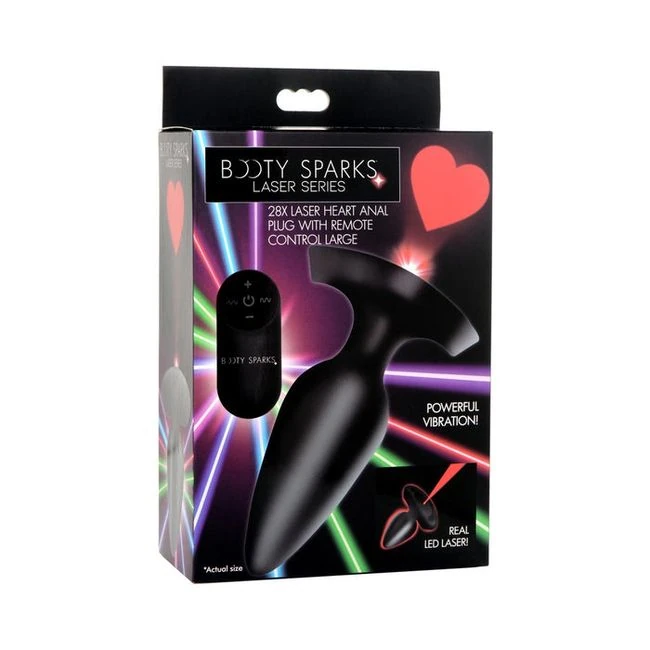 Booty Sparks Laser Heart Plug Lg - Shape & Comfort