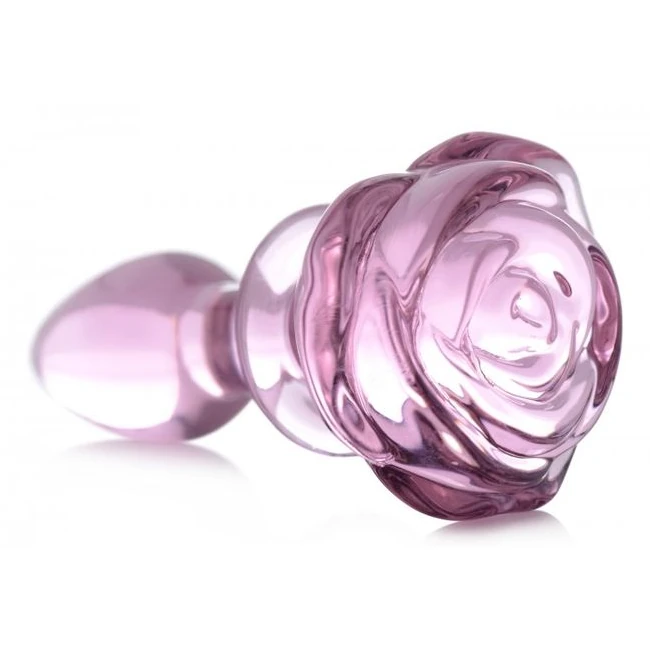 Booty Sparks Pink Rose Glass Small Anal Plug - Material & Safety