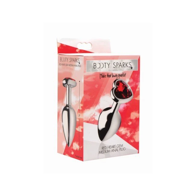 Booty Sparks Red Heart Gem Anal Plug - Shape & Comfort