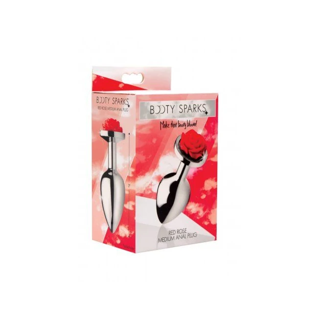 Booty Sparks Red Rose Anal Plug - Shape &amp; Comfort