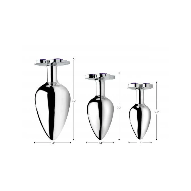 Booty Sparks Violet Flower Gem Anal Plug Set - Material & Safety