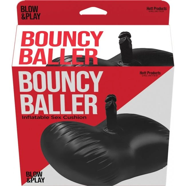 Bouncy Baller Inflatable Play Coushion W/ Pvc Dildo - A Seat That Moves With You