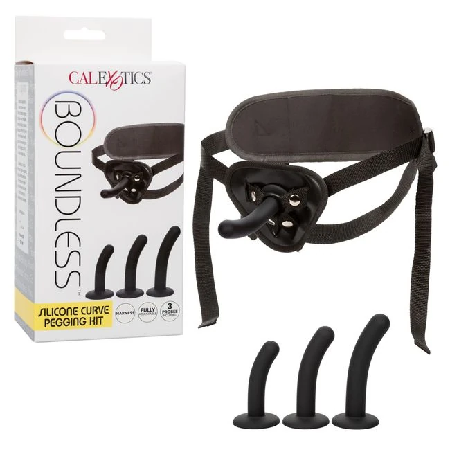 Boundless Silicone Pegging Kit - Three Tapered Silicone Probes and a Full Harness