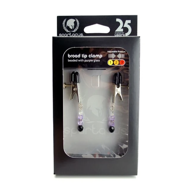 Broad Tip Clamp W/purple Beads - Shape & Comfort
