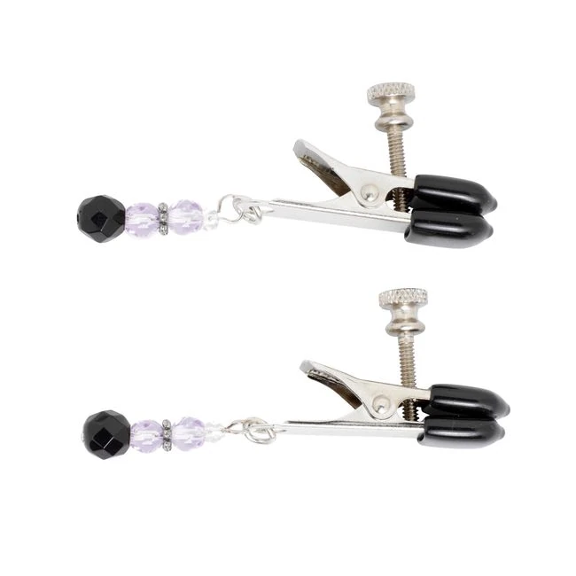Broad Tip Clamp W/purple Beads - Graduated Sizing
