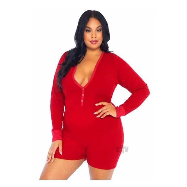Brushed Romper Long John/flap 2x/4x Blk - Fabric & Feel