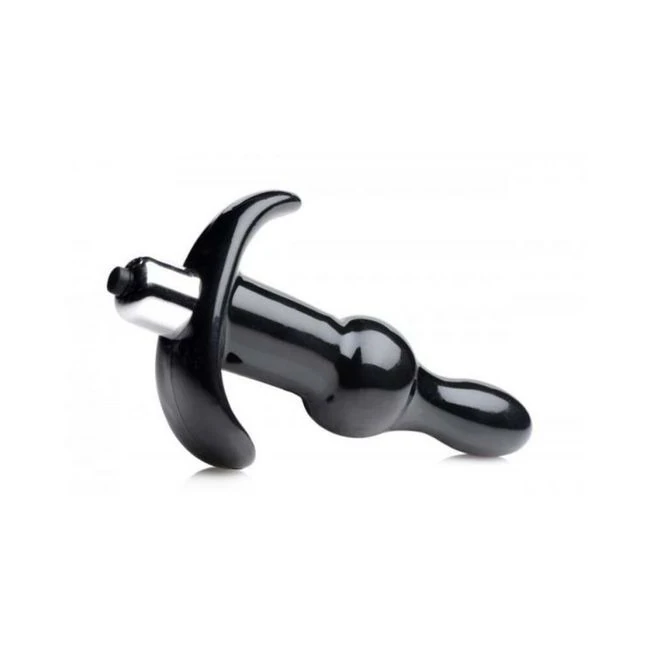 Bumpy Vibrating Anal Plug Black - Design for Ease and Pleasure