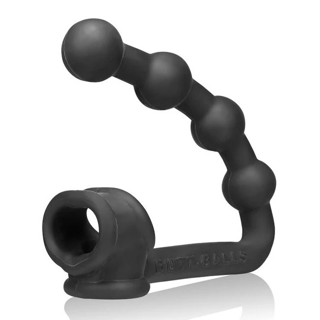 Buttballs Asslock & Cocksling Oxballs Silicone/tpr Blend Black Ice - Shape & Comfort