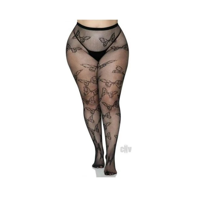 Butterfly Net Tights 1x/2x - Fabric & Feel