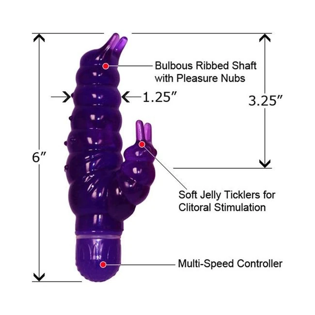 Buzzing Baby Caterpillar Waterproof Vibrator - Vibration Modes
