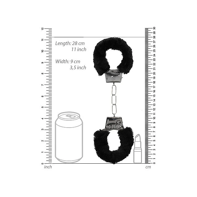 B&w Beginner's Furry Handcuffs W/ Quick Release Button - Hardware & Fasteners
