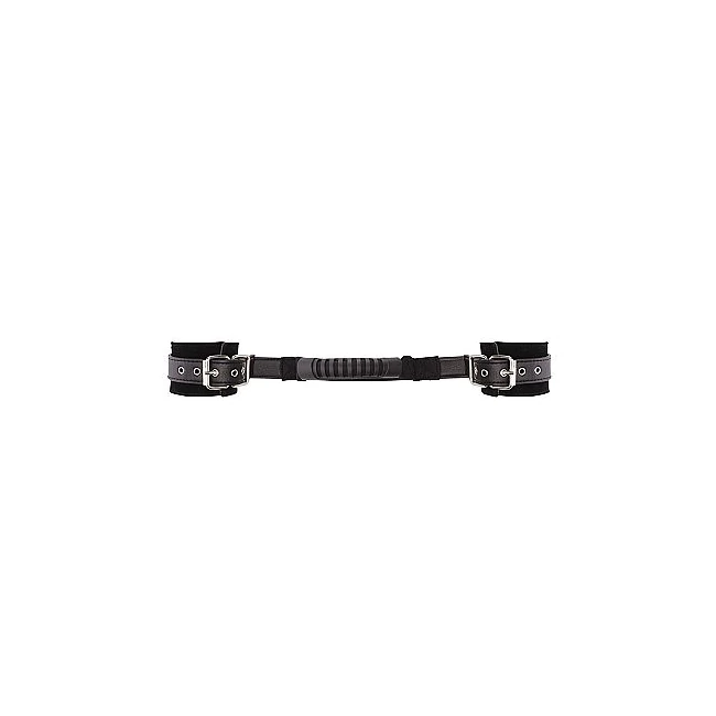 B&w Bonded Leather Hand Cuffs W/ Handle & Adjustable Straps - Additional Features