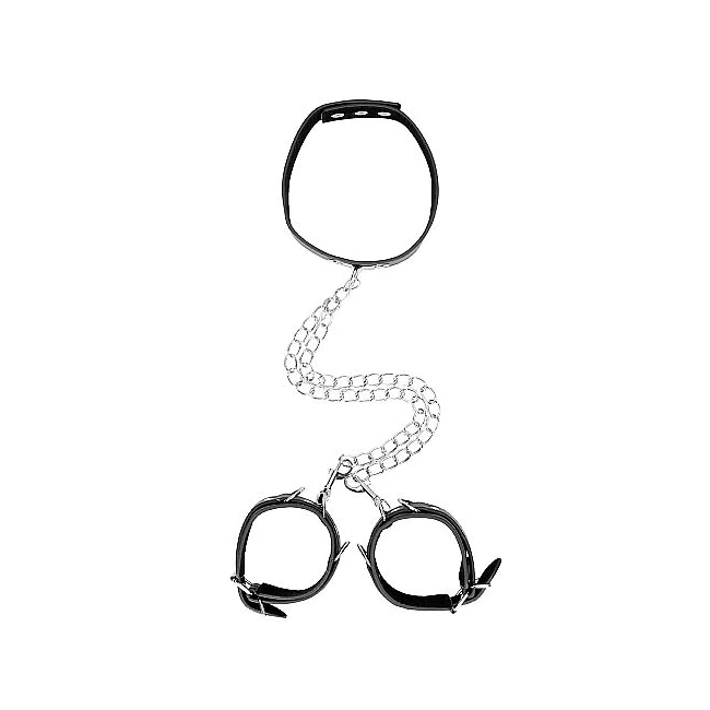 B&w Collar W/ Handcuffs Straps & Chain - Specifications