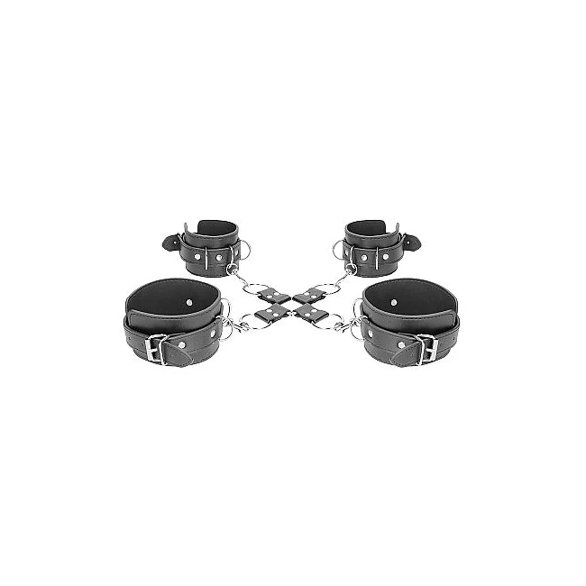 B&w Hogtie W/ Hand & Ankle Cuffs Bonded Leather - Product Details & Usage