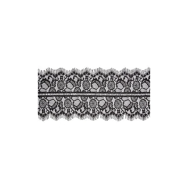 B&w Lace Mask with Elastic Strap - Comfort & Fit