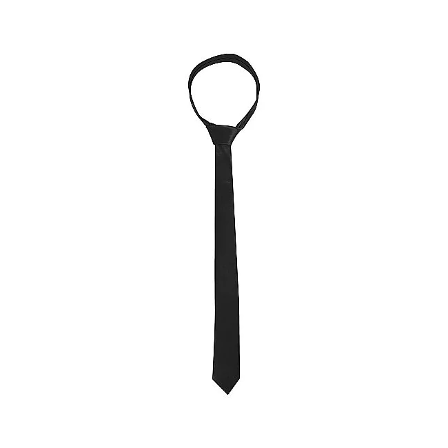 B&w Satin Bondage Tie Black - Materials & Design