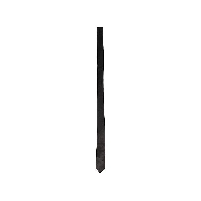 B&w Satin Bondage Tie Black - Adjustability & Versatility