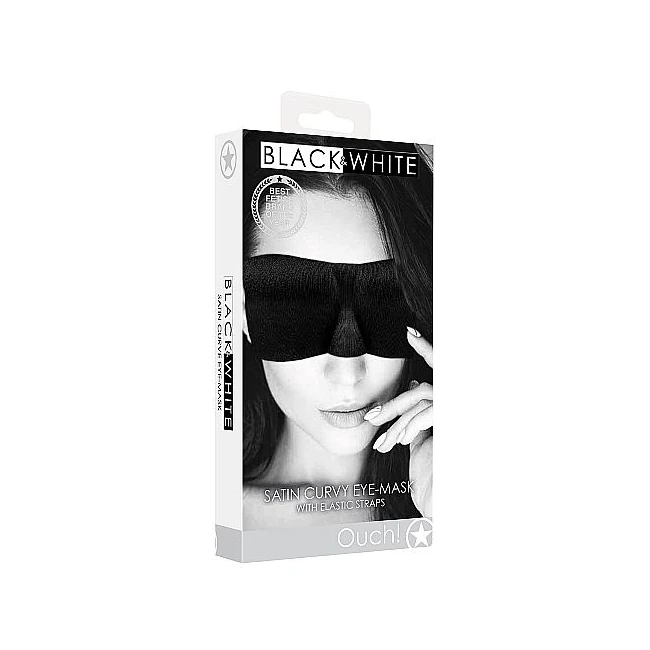 B&w Satin Curvy Eye Mask W/ Elastic Straps - Build & Quality