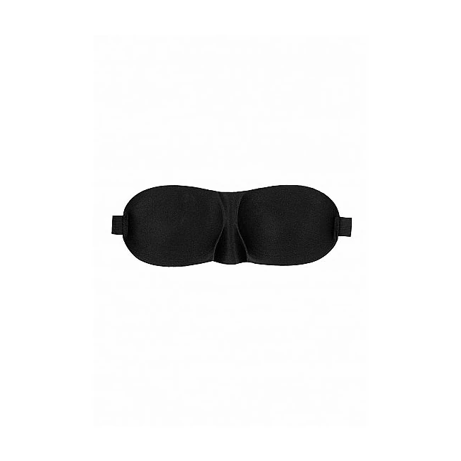 B&w Satin Curvy Eye Mask W/ Elastic Straps - Hardware & Fasteners