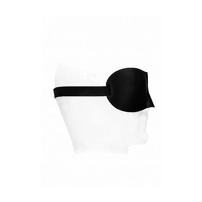 B&w Satin Curvy Eye Mask W/ Elastic Straps - Comfort & Fit