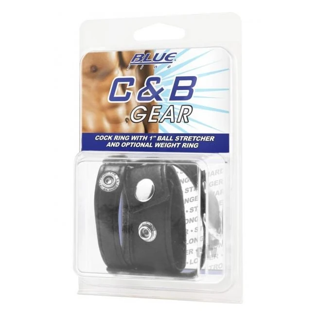 C & B Gear Cock Ring with Ball Stretcher 1 Inch Black - Hardware & Fasteners