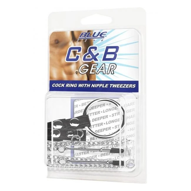 C & B Gear Cock Ring with Nipple Clamps Tweezers - Hardware & Fasteners