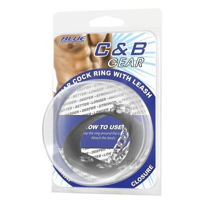 C & B Gear Snap Cock Ring with Leash 12 Inches - Hardware & Fasteners