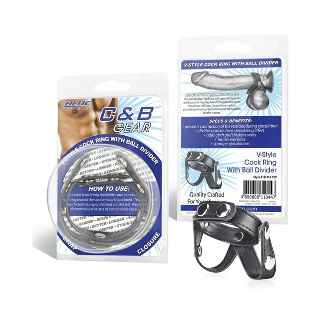C & B Gear V-style Cock Ring with Ball Divider Black - Build & Quality
