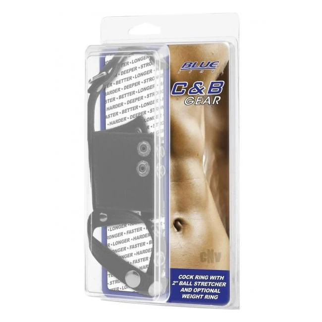 C & Ball Gear Cock Ring with Ball Stretcher 2 Inches Black - Build & Quality