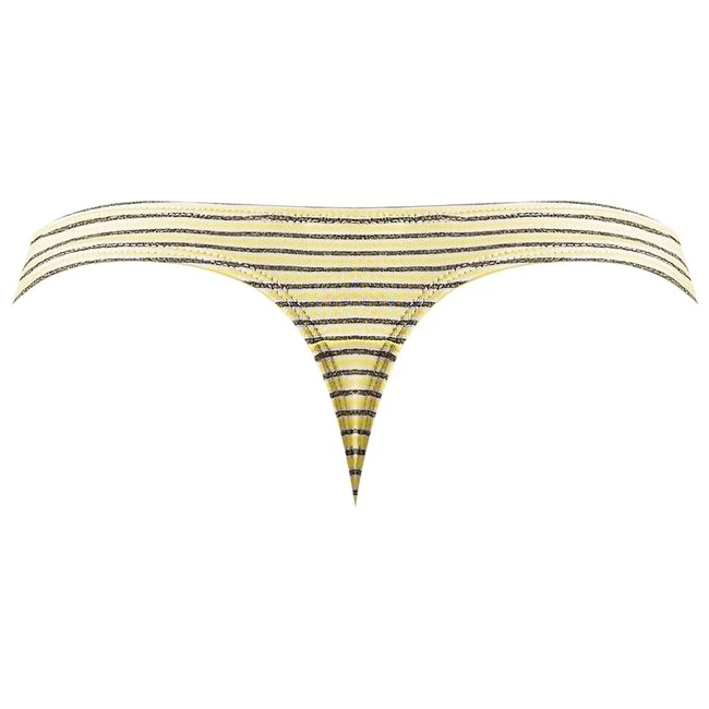 Cabana Banana Bong Thong Yellow L/XL - Low Cut Waist, Contoured Pouch and 1 Inch Sides