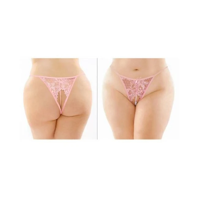 Calla Crotchless Lace Pearl Panty - Fit & Sizing