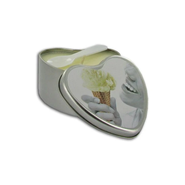 Candle 3 N 1 Heart Edible Vanilla 4.7 Oz - Overview