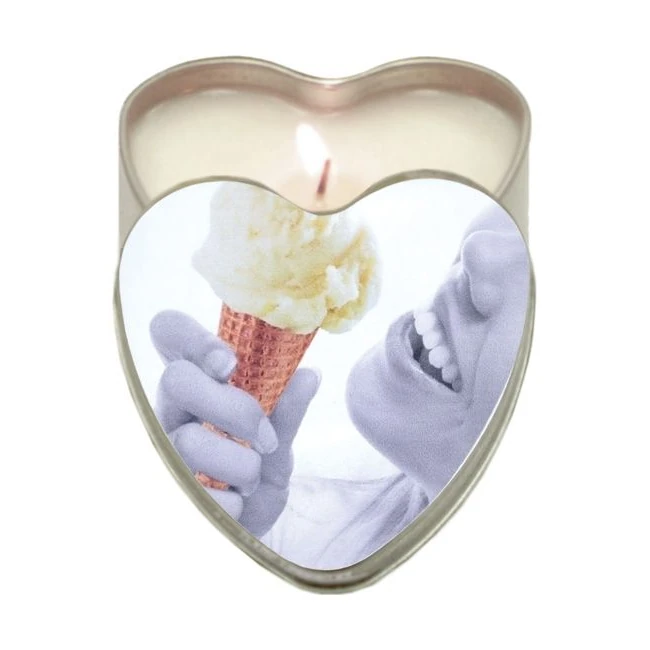 Candle 3 N 1 Heart Edible Vanilla 4.7 Oz - Key Details