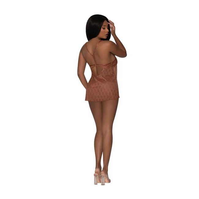 Caramel Kiss Babydoll & Th Set - Fabric & Feel