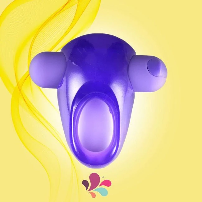 Casey Rechargeable Vibrating Erection Enhancer Ring Purple - Power & Performance
