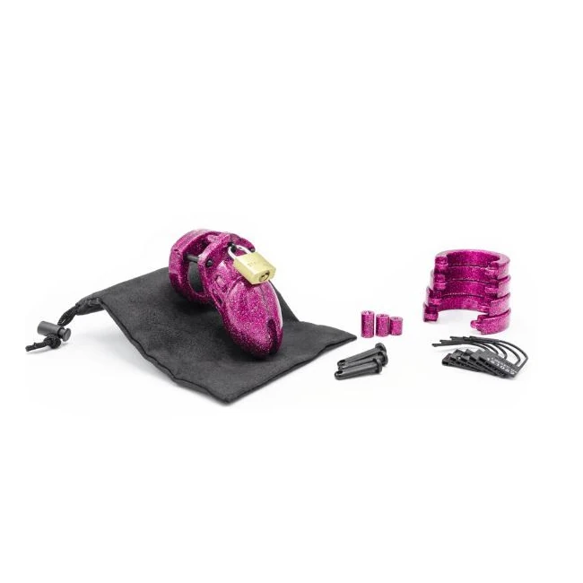 Cb-6000s Pink Glitter Chastity Kit - Overview