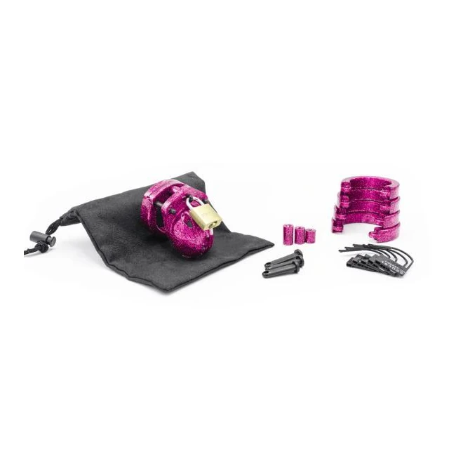 Cb Mini Me Pink Glitter Chastity Kit - Overview