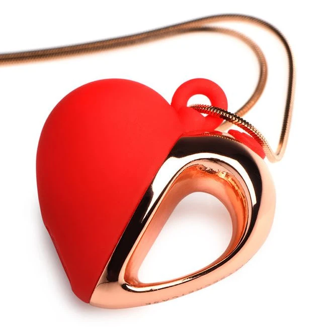 Charmed 10x Vibe Silicone Heart Necklace - Vibration Modes