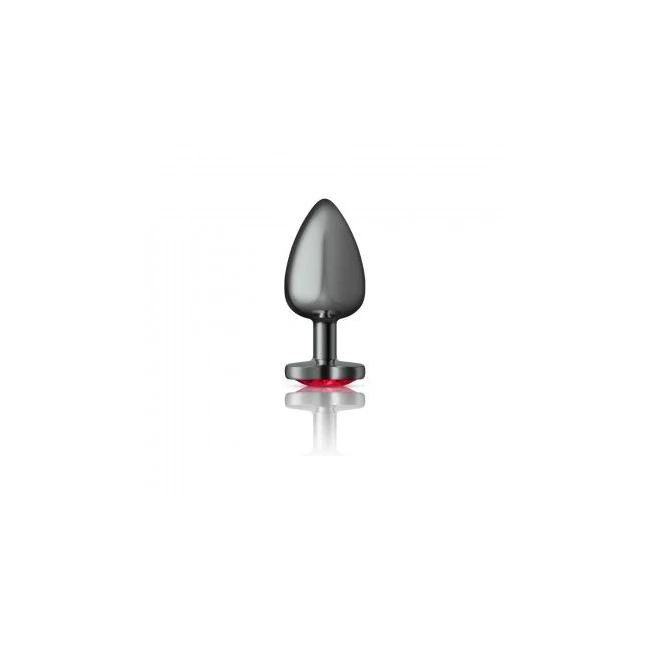 Cheeky Charms Heart Deep Red Large Gunmetal Butt Plug - Material & Safety