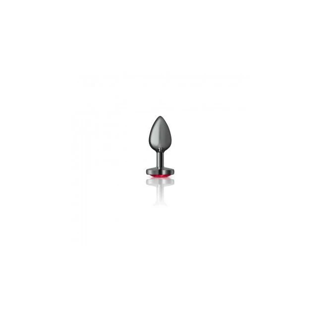 Cheeky Charms Heart Deep Red Medium Gunmetal Butt Plug - Material & Safety