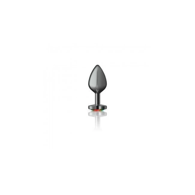 Cheeky Charms Heart Rainbow Medium Gunmetal Butt Plug - Material & Safety