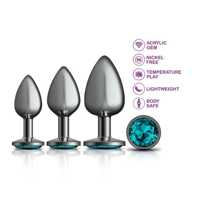 Cheeky Charms Metal Plug Kit Gunmetal Round - Acrylic Build, Sizes and Colors
