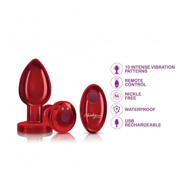Cheeky Charms Rechargeable Vibrating Metal Butt - Design Details & Features