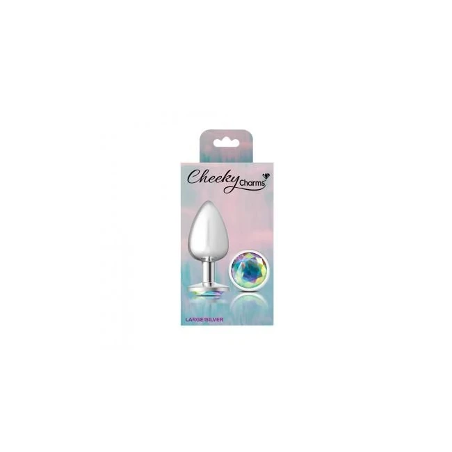Cheeky Charms Round Clear Iridescent Large Plug - Shape & Comfort