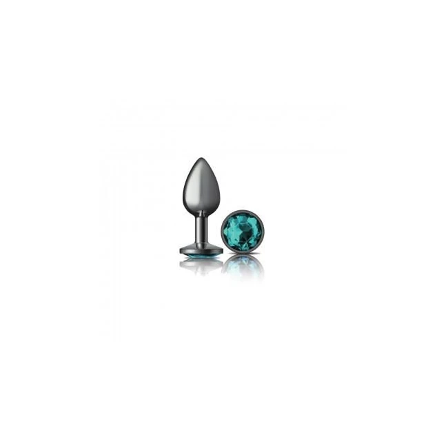Cheeky Charms Round Purple Small Gunmetal Butt Plug - Graduated Sizing & Variations