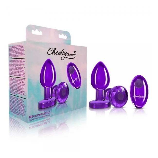 Cheeky Charms Vibrating Metal Plug Pink Medium W/ Remote - Material & Safety