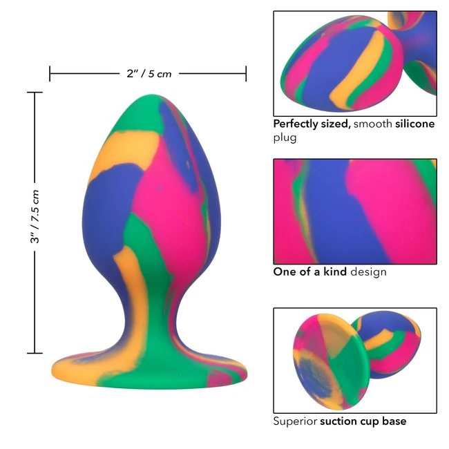 Cheeky Medium Tie Dye Plug - Sizing & Specifications