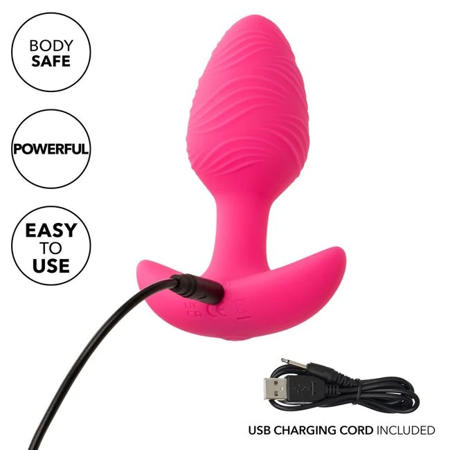 Cheeky Vibrating Glow-in-the- Dark Butt Plug - Vibration Modes and Power
